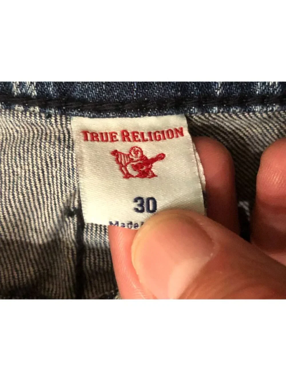 True Religion Mens 30x34 Ricky Relaxed Straight Fit Dark Wash Jeans New w $140 T